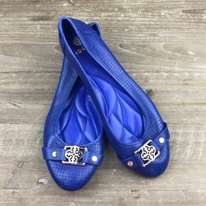 isola Bricen ballet flats gold star buckle logo